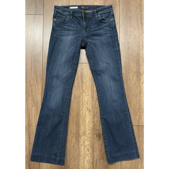 KUT‎ From The Kloth Farrah Baby Bootcut Women's Jeans Sz 2 Med Wash Mid-Rise EUC - Picture 1 of 14